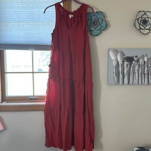 Burnt orange maxi dress